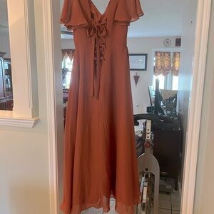 Burnt Orange Formal Dress